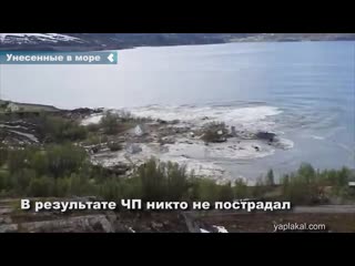 landslide blows 8 houses into the sea in norway