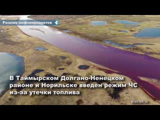 an oil spill occurred on the ambarnaya and daldykan rivers